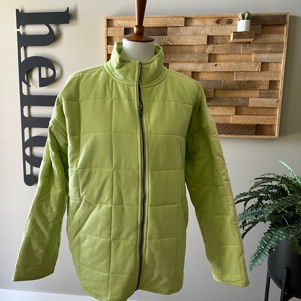 Lime Green Quilted Women's Jacket